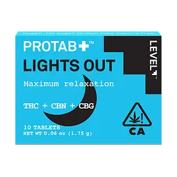 Logo for PROTAB+ LIGHTS OUT [10pk] (200mg D9 THC/50mg CBN/50mg D8 THC/20mg THCa/20mg CBG)